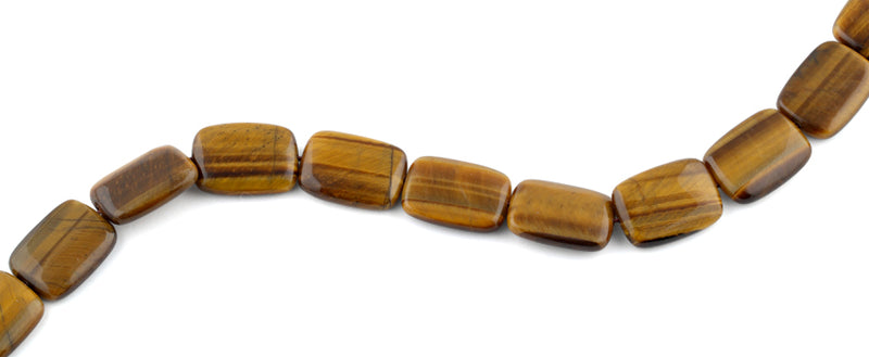 18x25MM Tiger Eye Puffy Rectangular Gemstone Beads