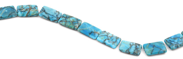 18x25mm Turquoise Jasper Stone Rectangular Beads