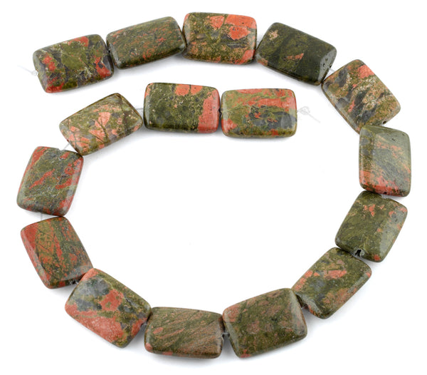 18x25MM Unakite Rectangular Gemstone Beads