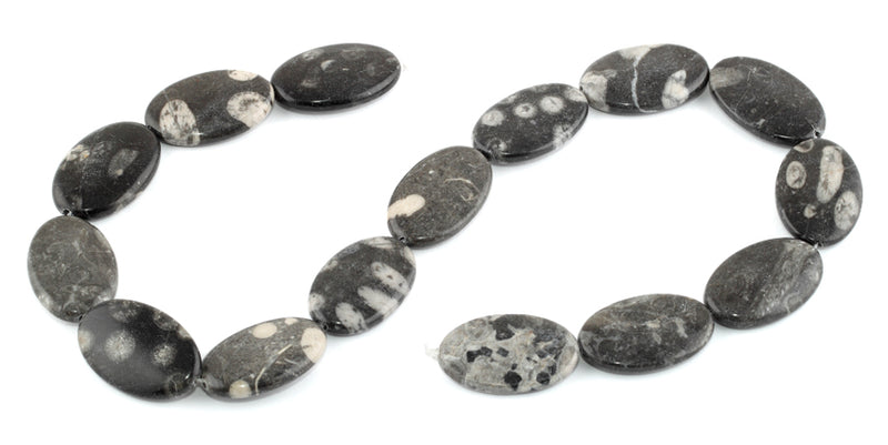 18x28MM Bull Eye Jasper Oval Gemstone Beads