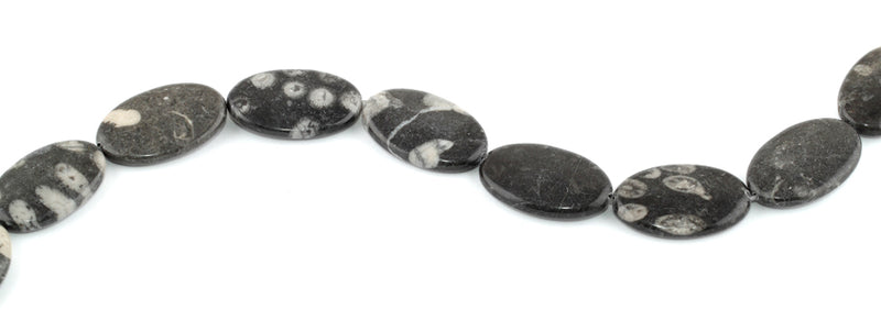 18x28MM Bull Eye Jasper Oval Gemstone Beads