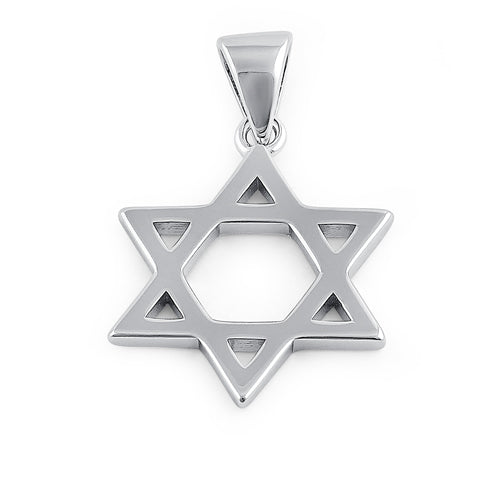 Sterling Silver 20mm Star of David Pendant