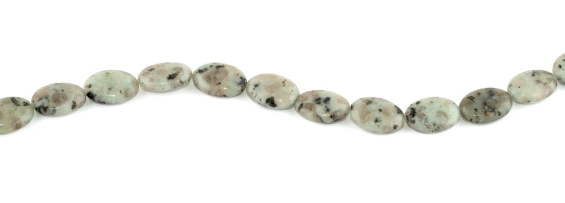 20x14MM Sesame Jasper Puffy Oval Gemstone Beads