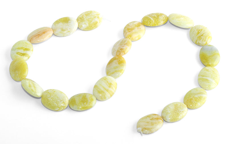 20x15MM Pineapple Jasper Puffy Oval Gemstone Beads