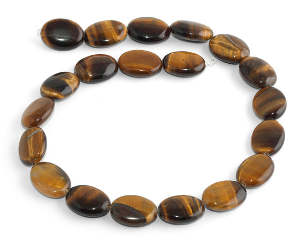 20x15MM Tiger Eye Puffy Oval Gemstone Beads