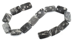 20x30MM Bull Eye Jasper Rectangular Gemstone Beads