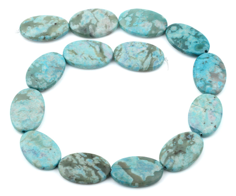 20x30MM Dyed Turquoise Jasper Oval Gemstone Beads