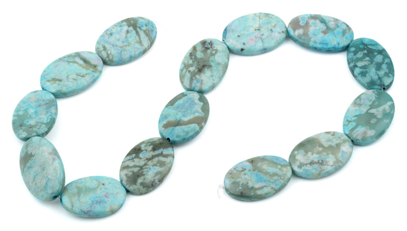20x30MM Dyed Turquoise Jasper Oval Gemstone Beads