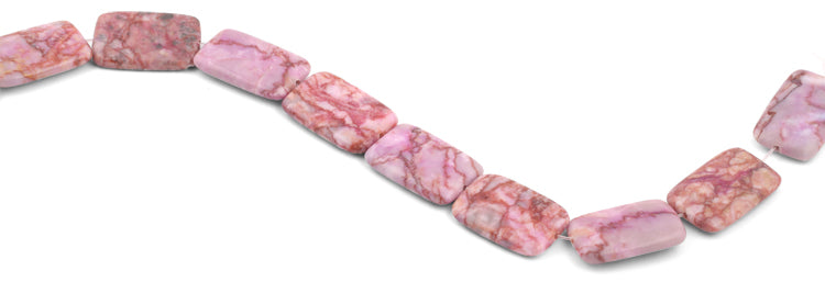 20x30mm Pink Matrix Rectangular Beads