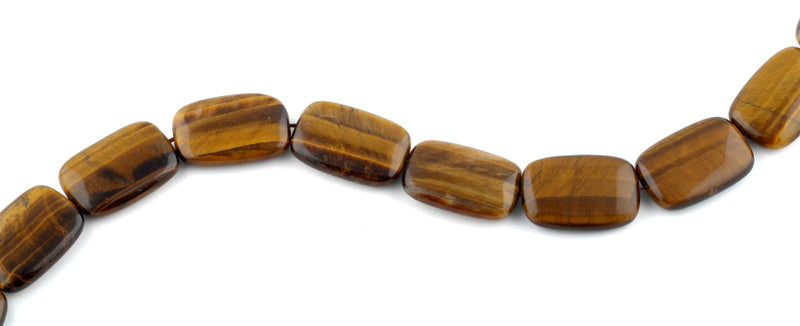20x30MM Tiger Eye Puffy Rectangular Gemstone Beads