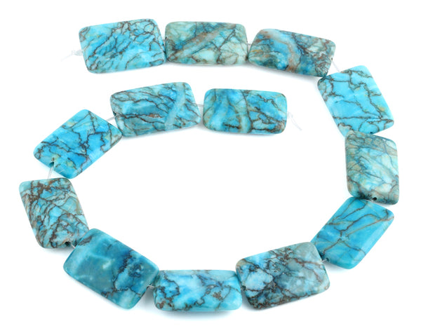 20x30MM Turquoise Rectangle Gemstone Beads