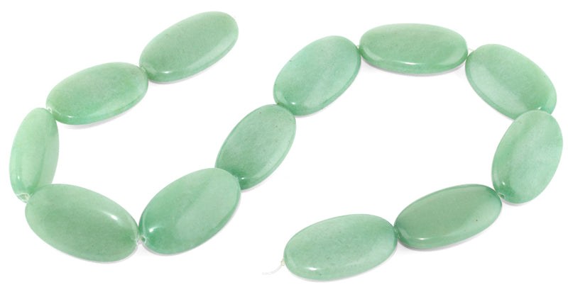 20x35MM Green Aventurine Oval Gemstone Beads