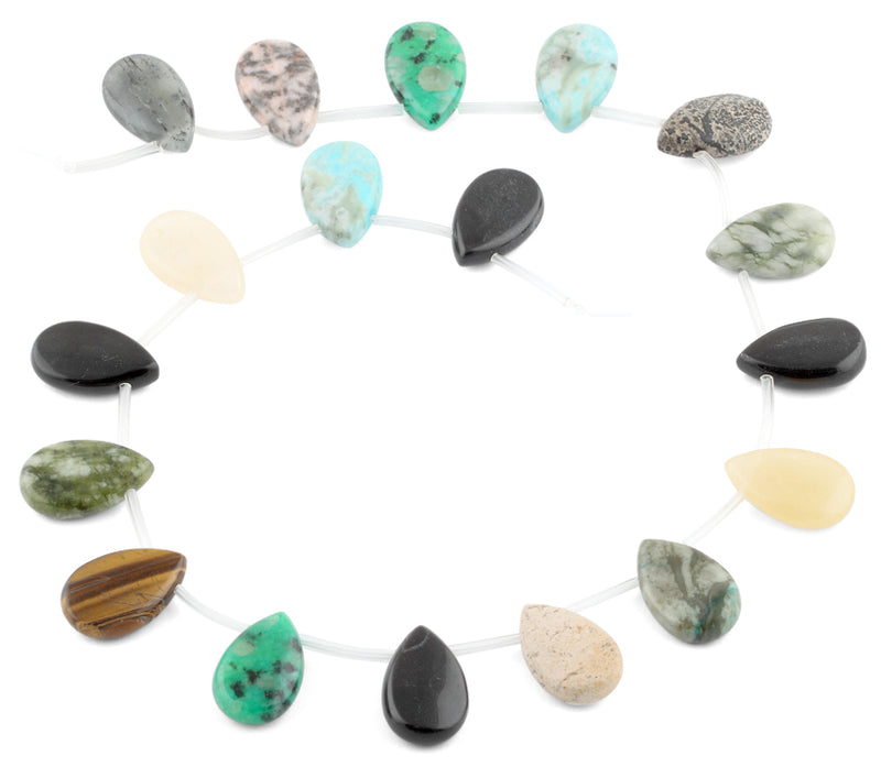 21x13.5MM Multi-Stone Drop Gemstone Beads
