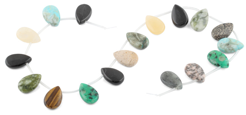21x13.5MM Multi-Stone Drop Gemstone Beads