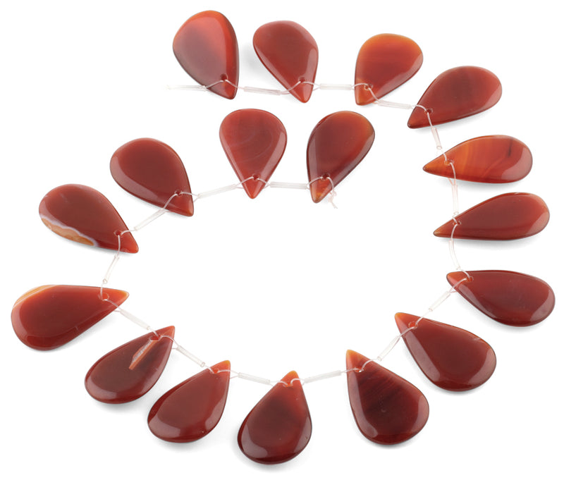 22x30MM Red Agate Oval Gemstone Beads