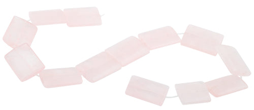 22x30mm Rose Quartz Rectangular Beads