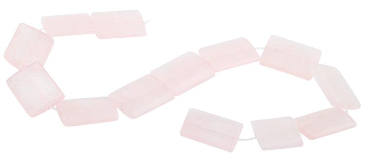 22x30mm Rose Quartz Rectangular Beads