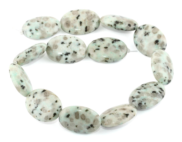 22x30MM Sesame Jasper Stone Puffy Oval Gemstone Beads