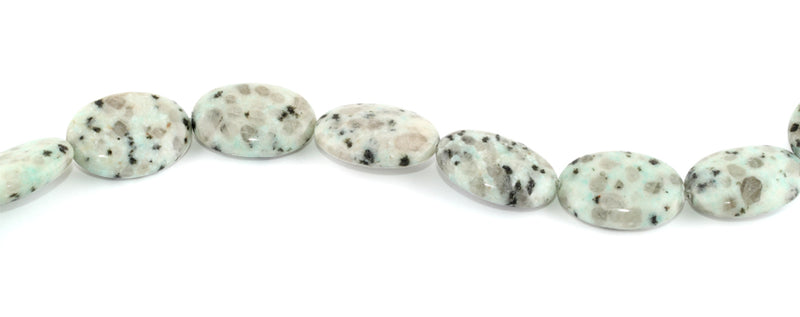 22x30MM Sesame Jasper Stone Puffy Oval Gemstone Beads