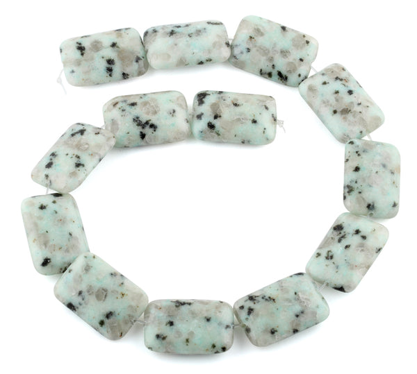 22x30MM Sesame Puffy Rectangular Gemstone Beads