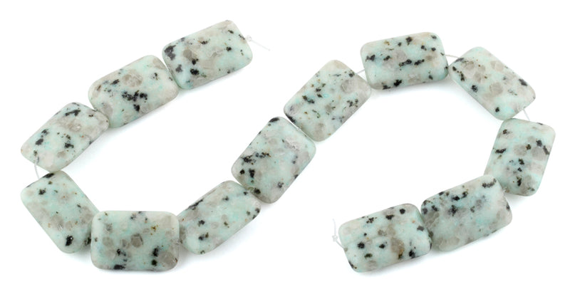 22x30MM Sesame Puffy Rectangular Gemstone Beads