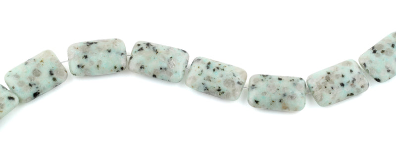 22x30MM Sesame Puffy Rectangular Gemstone Beads