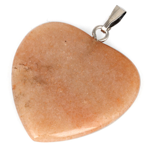 25mm Orange Heart Pendant