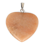 25mm Orange Heart Pendant