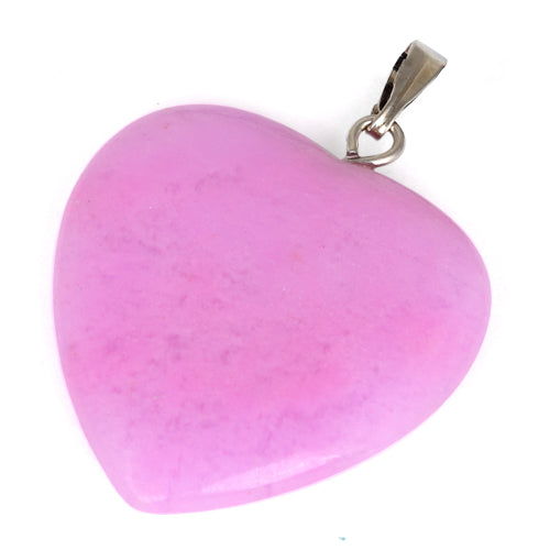 25mm Pink Heart Pendant