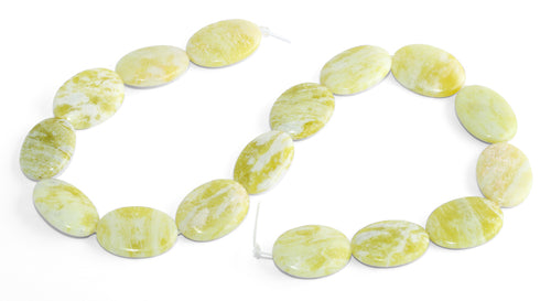 25x18MM Pineapple Jasper Puffy Oval Gemstone Beads