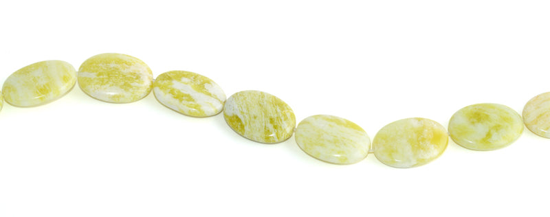 25x18MM Pineapple Jasper Puffy Oval Gemstone Beads