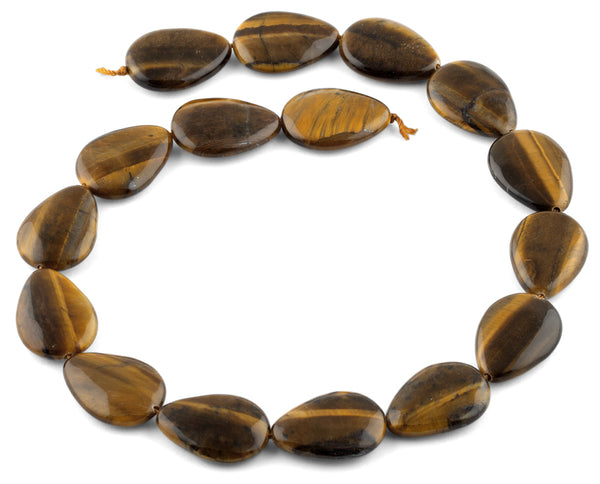 25x18MM Tiger Eye Drop Gemstone Beads