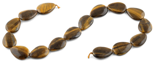 25x18MM Tiger Eye Drop Gemstone Beads