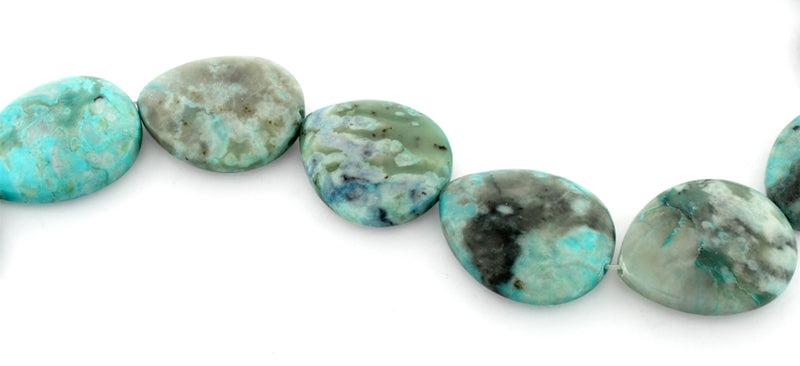 25x30mm Drop Turquoise Jasper Gem Stone Beads