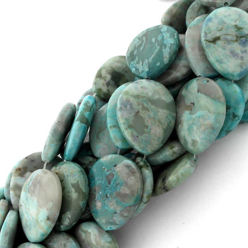 25x30mm Drop Turquoise Jasper Gem Stone Beads