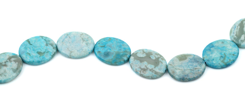 25x30MM Dyed Turquoise Jasper Oval Gemstone Beads