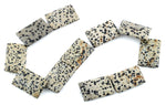 25x35MM Dalmatian Jasper Puffy Rectangular Gemstone Beads