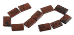 25x35MM Mahogany Obsidian Rectangle Gemstone Beads