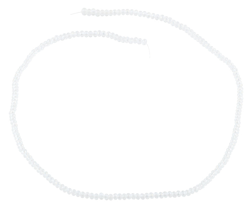 2mm Clear Faceted Rondelle Crystal Beads