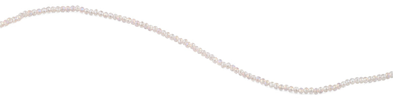 2mm Clear Rose Faceted Rondelle Crystal Beads