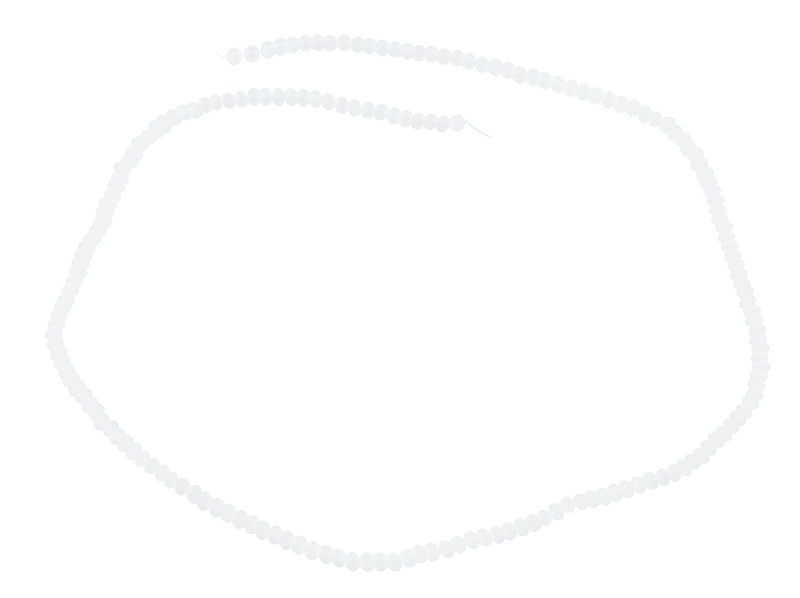 2mm Clear White Faceted Rondelle Crystal Beads