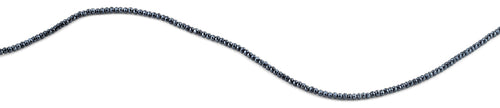 2mm Charcoal Faceted Rondelle Crystal Beads