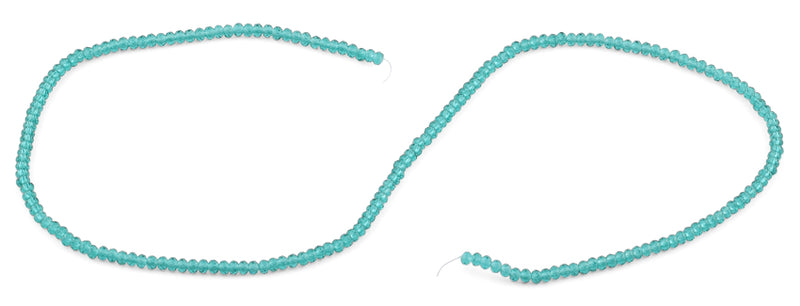 2mm Emerald Faceted Rondelle Crystal Beads