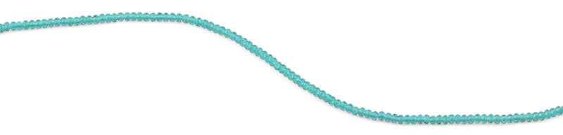 2mm Emerald Faceted Rondelle Crystal Beads