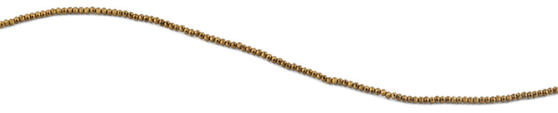2mm Gold Faceted Rondelle Crystal Beads