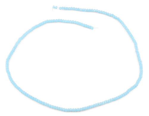 2mm Light Blue Faceted Rondelle Crystal Beads
