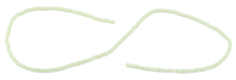 2mm Light Green Faceted Rondelle Crystal Beads