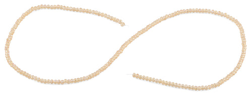 2mm Light Orange Faceted Rondelle Crystal Beads