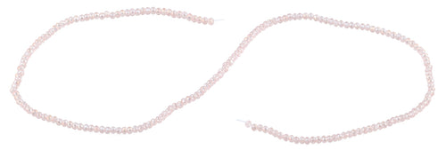 2mm Light Pink Faceted Rondelle Crystal Beads