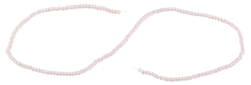 2mm Light Pink Faceted Rondelle Crystal Beads
